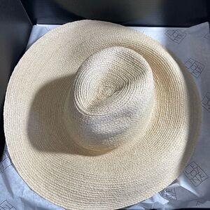 Janessa Leone Tinsley Cream Wide-Brim Hat